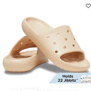 CROCS Classic Slide, Shitake, Women size 8, Men size 6